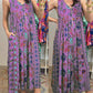 🔥Hot Sale - 49% OFF🎁Vintage floral print loose sleeveless jumpsuit