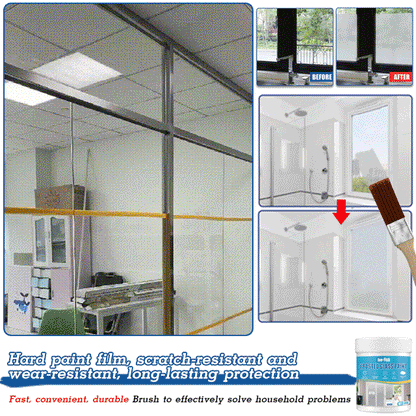 🍃Spring presale 49% OFF🍃Waterproof Frosted Glass Paint for Door & Window with Brush